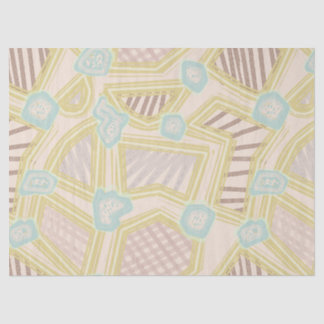 Modern Pastel Abstract Geometric Pattern Tissue  Paper