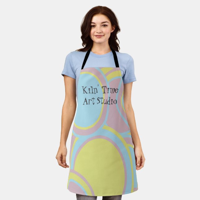 Modern Pastel Abstract Painting Apron (Worn)