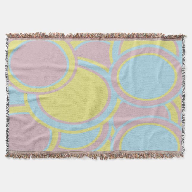 Modern Pastel Abstract Painting Throw Blanket (Front)