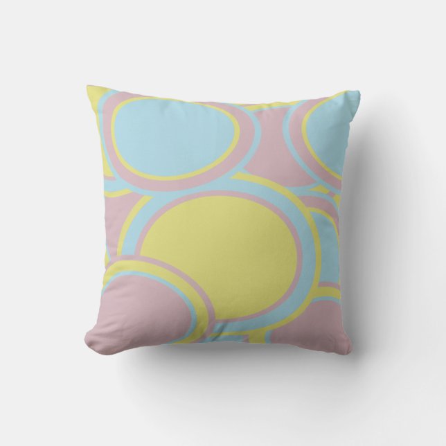 Modern Pastel Abstract Painting Throw Pillow (Front)