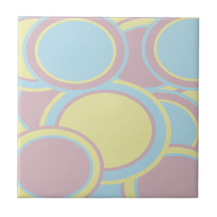 Modern Pastel Abstract Painting Tile