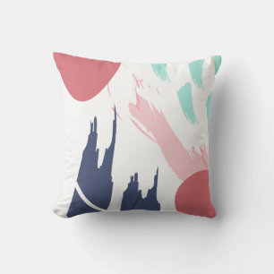 Modern Pastel Abstract Throw Pillow