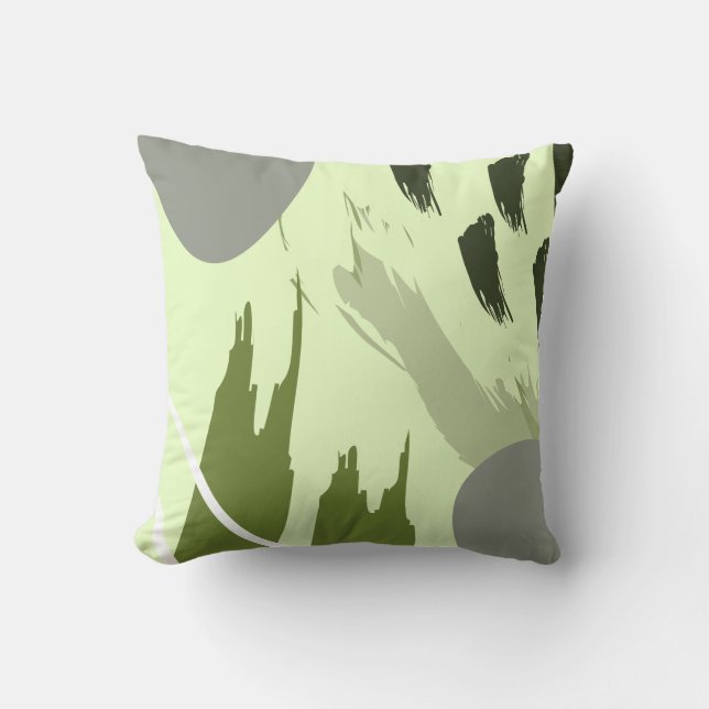 Modern Pastel Abstract Throw Pillow (Front)
