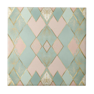 Modern Pastel Argyle Pattern Tile