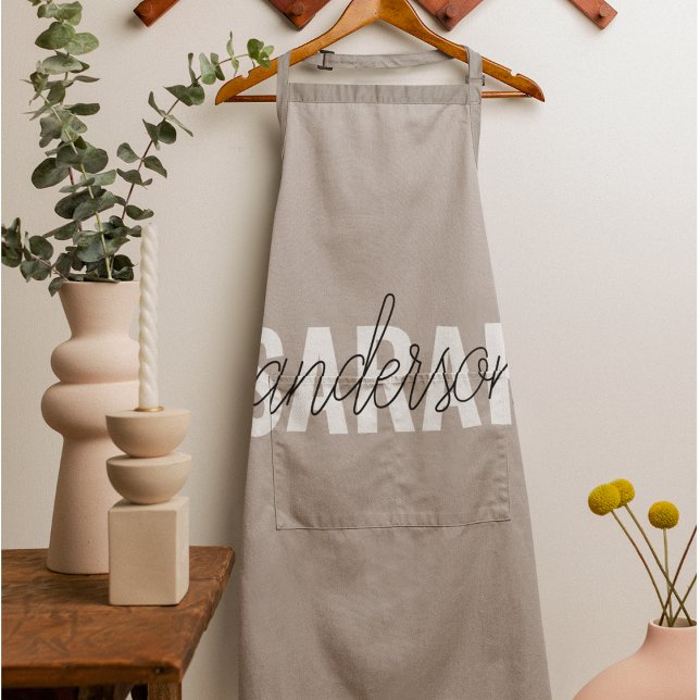 Modern Pastel Beauty Personalized You Name Apron (Creator Uploaded)