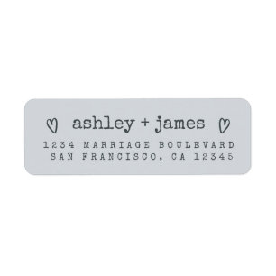 Modern Pastel Blue Mariage Adresse de retour