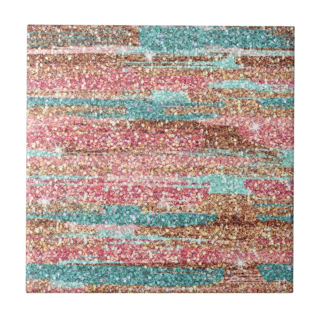 Modern Pastel Brushstrokes Decorative Pattern  Tile (Front)