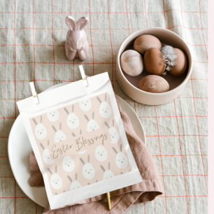 Modern Pastel Bunny Egg Pattern   Easter Blessings Favour Bag
