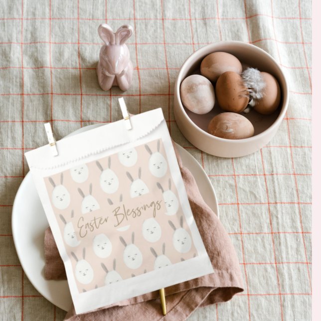 Modern Pastel Bunny Egg Pattern | Easter Blessings Favour Bag (Creator Uploaded)