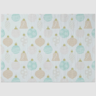 Modern Pastel Christmas Ornaments Green Christmas Tissue Paper