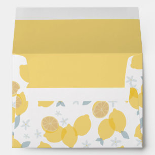 Modern Pastel Citrus Lemons Pattern Envelope