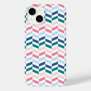 Modern Pastel Colors Geometric Chevron Monogram A Case-Mate iPhone 14 Case