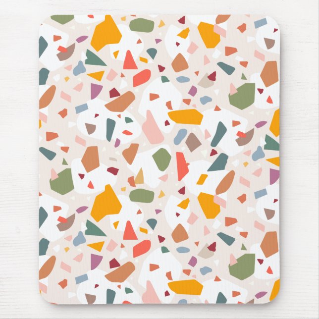 Modern Pastel  Colourful Terrazzo Pattern    Case- Mouse Pad (Front)