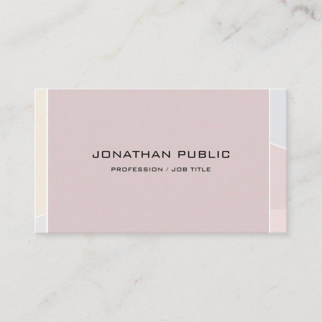 Modern Pastel Colours Professional Simple Template Business Card (Front)