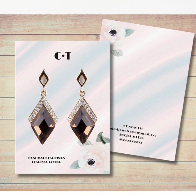 Modern Pastel Earring Display Holder Card (Creator Uploaded)
