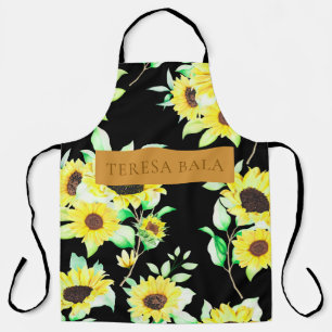Modern Pastel Floral Personalized Rustic Design Apron
