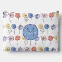 Modern Pastel Flower Pattern Personalised