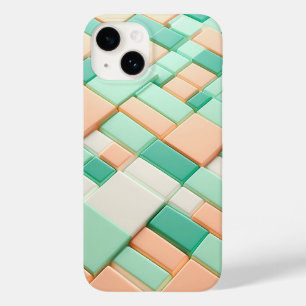 Modern Pastel Geometric Block Phone Case Soft Mint
