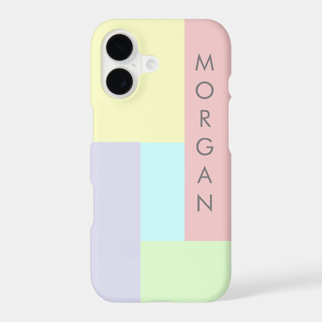 Modern Pastel Geometric Monogram (Back)
