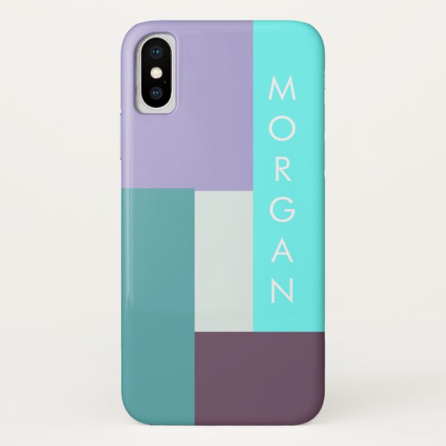 modern pastel geometric monogram Case-Mate iPhone case (Back)