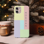 Modern Pastel Geometric Monogram Case-Mate iPhone Case<br><div class="desc">Our modern pastel collection features beautiful pastel colour palette with modern layout and design in geometrical manner. This collection transfers from office supplies,  stationery to wedding. Check our store for whole collection and if you wish it to be personalized with custom colour contact us through the store.</div>