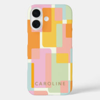 Modern Pastel Geometric Shapes Personalized