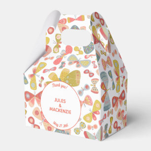 Modern Pastel Graphic Butterfly Pattern Favor Box