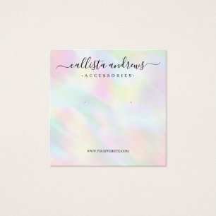 Modern Pastel Holographic Rainbow Earring Display