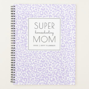 Modern Pastel Leopard Print Pattern Purple Planner