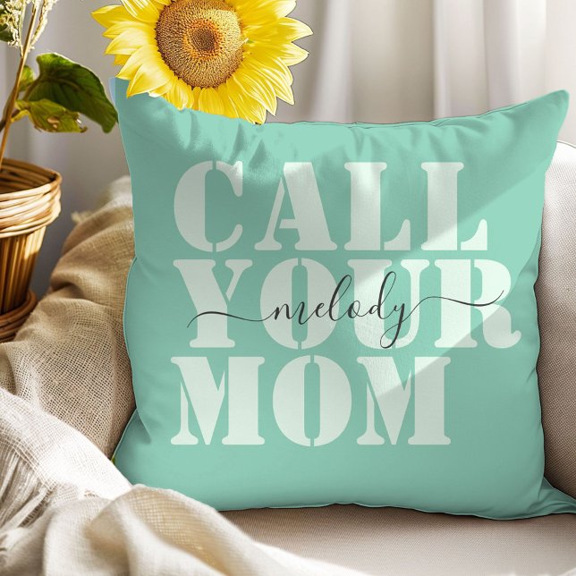 Modern pastel mint dormroom decor throw pillow (Creator Uploaded)