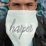 Modern Pastel Mint Hello And You Name Bandana<br><div class="desc">Modern Pastel Mint Hello And You Name</div>