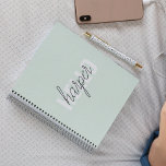 Modern Pastel Mint Hello And You Name Notebook<br><div class="desc">Modern Pastel Mint Hello And You Name</div>