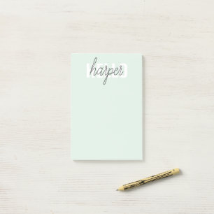 Modern Pastel Mint Hello And You Name Post-it Notes