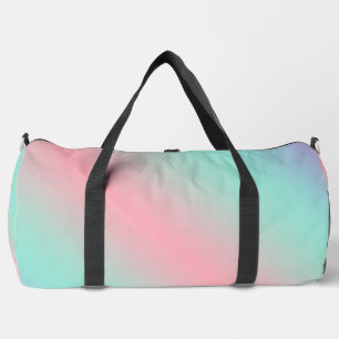 Modern pastel mint pink purple gradient duffle bag