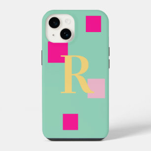 Modern Pastel Monogram iPhone 14 Case