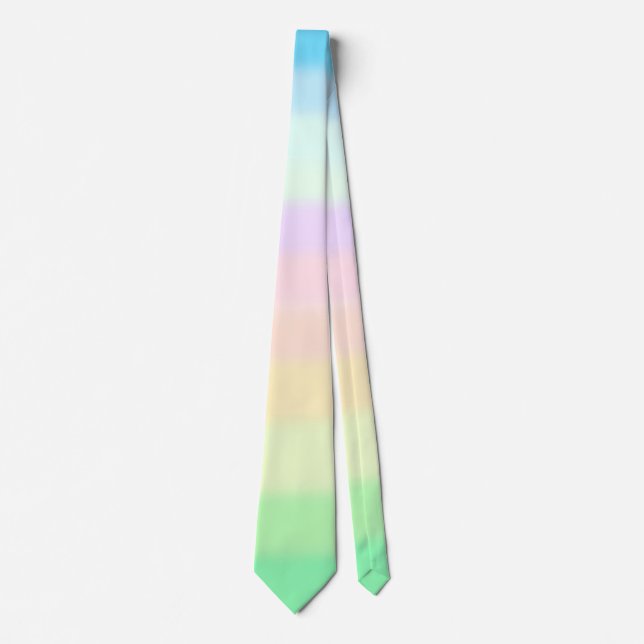 Modern Pastel Multicolored Gradient Tie (Front)