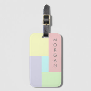 Modern Pastel Personalized Luggage Tag