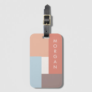 Modern Pastel   Personalized Luggage Tag