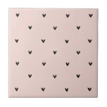 Modern Pastel Pink And Black Hearts Pattern Tile<br><div class="desc">Surprise your loved ones with a thoughtful and stylish gift from our Modern Pastel Pink and Black Hearts Pattern Collection. Ideal for birthdays,  anniversaries,  or just to show someone you care,  these items make for unforgettable presents.</div>