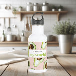 Modern Pastel Pink And Green Avocado Fun Quote 532 Ml Water Bottle<br><div class="desc">Modern Pastel Pink And Green Avocado Fun Quote</div>