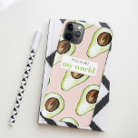 Modern Pastel Pink And Green Avocado Fun Quote iPhone 11Pro Max Case<br><div class="desc">Modern Pastel Pink And Green Avocado Fun Quote</div>