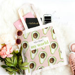 Modern Pastel Pink And Green Avocado Fun Quote  Tote Bag<br><div class="desc">Modern Pastel Pink And Green Avocado Fun Quote</div>