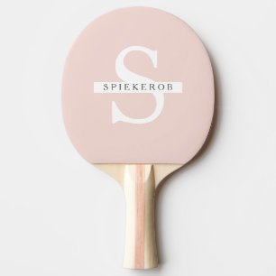 Modern Pastel Pink Beauty Personalized Name Ping Pong Paddle