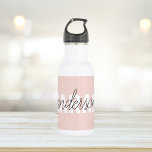 Modern Pastel Pink Beauty Personalized You Name 532 Ml Water Bottle<br><div class="desc">Modern Pastel Pink Beauty Personalized You Name</div>