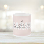 Modern Pastel Pink Beauty Personalized You Name Frosted Glass Coffee Mug<br><div class="desc">Modern Pastel Pink Beauty Personalized You Name</div>