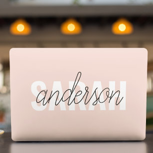 Modern Pastel Pink Beauty Personalized You Name HP Laptop Skin