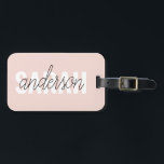 Modern Pastel Pink Beauty Personalized You Name Luggage Tag<br><div class="desc">Modern Pastel Pink Beauty Personalized You Name</div>