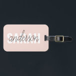 Modern Pastel Pink Beauty Personalized You Name Luggage Tag<br><div class="desc">Modern Pastel Pink Beauty Personalized You Name</div>