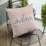 Modern Pastel Pink Beauty Personalized You Name Outdoor Pillow<br><div class="desc">Modern Pastel Pink Beauty Personalized You Name</div>