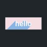 Modern pastel pink blue trendy hello typography mini business card<br><div class="desc">Modern pastel pink blue trendy hello typography</div>